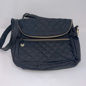 Travelon Bag Quilted Anti-theft Zipper Mini Light Black Purple Lining